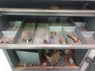 Steel Cabinet and Contents