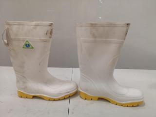 Bata Industrial SafeMate White Safety Gumboots, Size 10