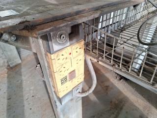 Large Industrial Steel Plate Workbench