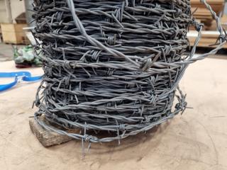 Roll of Barbed Fencing Wire