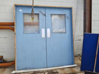 Commercial Grade Double Door Assembly.