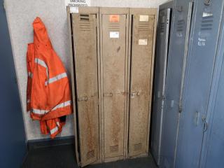 3-Door Steel Personnel Locker Unit