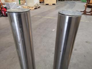 4x Stainless Steel Industrial Safety Bollards