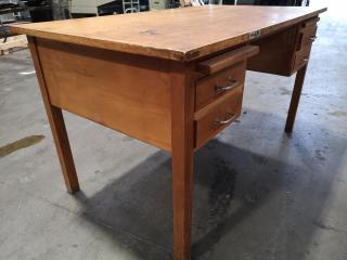 Vintage Wood Office Desk