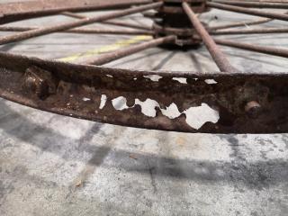 Antique Iron Wagon Wheel