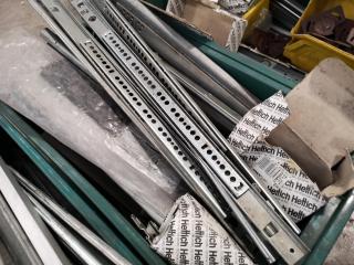 Assorted Lot of Metal Drawer Runners & Components