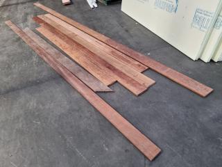 7x Assorted Dark Hardwood Boards