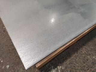 8x Galvanised Steel Sheets, 2440x1220x1.75mm Size