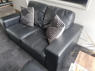 Two Seater Leather Look Couch