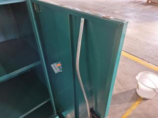 Precision Steel Storage Cabinet, Damaged Doors & Lock