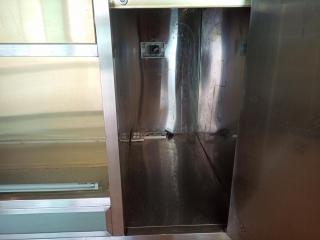 Two Stainless Serving Cabinets