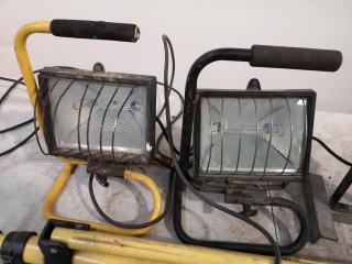 4x Assorted Halogen Work Lights