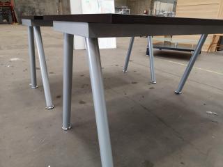 2x Contemporary Styled Office Tables