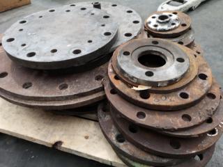 30+ Assorted Heavy Industrial Pipe Covers and Rings