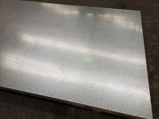 13x Galvanised Steel Sheets, 2440x1220x1.2mm Size