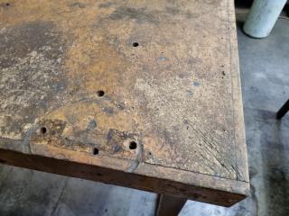 Vintage Wood Corner Workbench