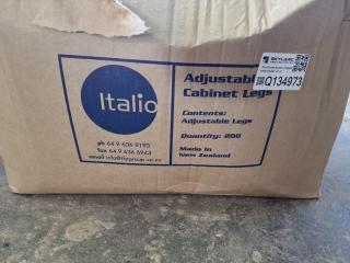 Italic Adjustable Cabinet Legs (~200 Units)