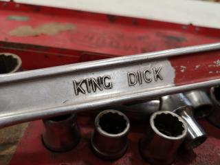 Vintage Sidchrome Socket Set W/ Vintage King Dick Wrench