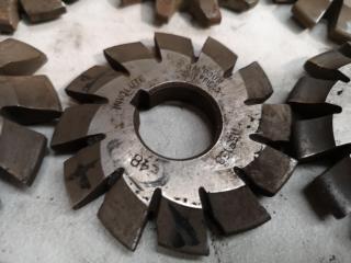 8x Assorted Involute Gear Mill Cutters