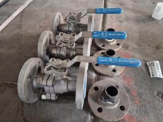 3 Industrial 1½" Class 300 (45mm) Valves 