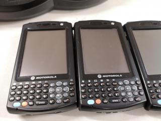 4x Motorola MC50 Mobile Handheld Computers w/ Charging Cradle