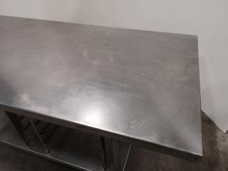 Low Stainless Steel Prep Bench Table