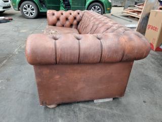 Vintage Moran Leather Sofa Couch, needs restoration