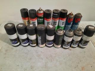 Assortment of Paints and Lubricants