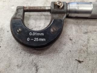 Outside Micrometer, 0-25mm Range