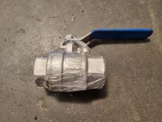 5x 1" 316 Stainless Steel Straight Ball Valves