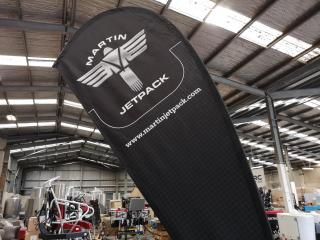 Martin Jetpack Large Self Standing Flag Collectable