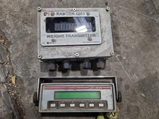 2x Used Industrial Weight Scale Digital Display Units