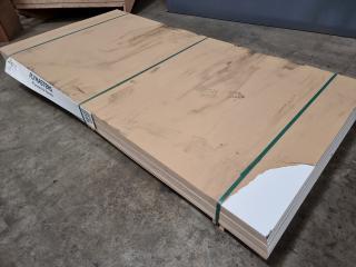 8 Sheets White Laminated Plywood Panels - 16mm