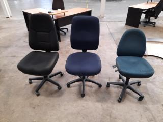 3 Office Gas Lift Chairs