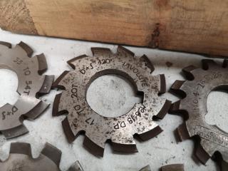 13x Assorted Involute Gear Mill Cutters