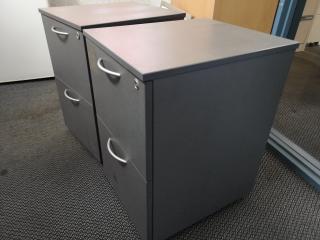 2x Mobile Office File Cabinets