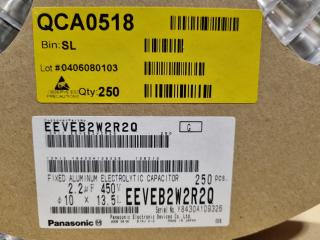 1500x Panasonic Aluminium Electrolytic Capacitors, Bulk Lot, New