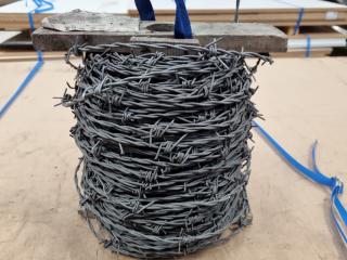 Roll of Barbed Fencing Wire