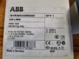 4x ABB Motor Load Monitoring Relays CM-LWN
