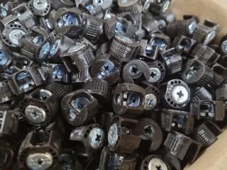 Box of Cabinet Cam Connectors, Black, Bulk Lot