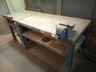 Large Steel Workshop Bench