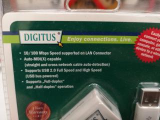 Digitus Slim Spider USB Hubs & Network USB Adapters