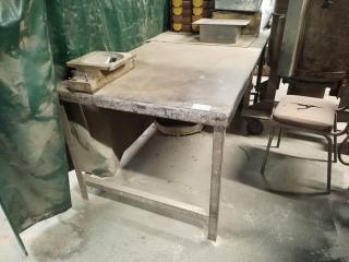 Large Steel Workshop Table