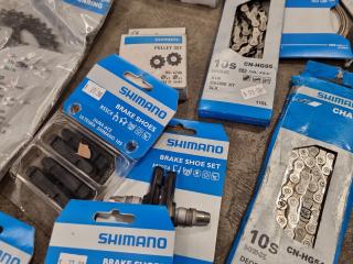 Assorted Shimano Branded Bike Parts & Components