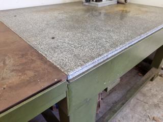 Heavy Steel Table w/ 150mm Thick Granite Surface