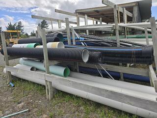 Assorted Drainage Pipes and Mesh