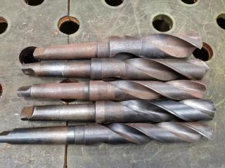 5x Morse Taper No.4 Drills, Large Imperial Sizes