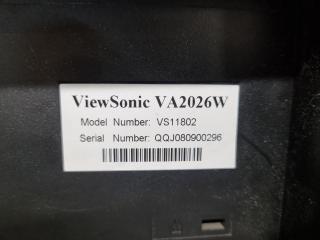 ViewSonic 20" LCD Monitor VA2026W