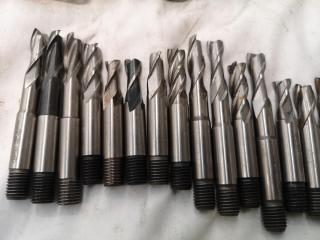 46x Assorted Ball, Square Edge, Rounded Edge & Finishing End Mill Bits