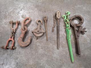 Assorted Vintage Lifting & Strapping Devices & Tools